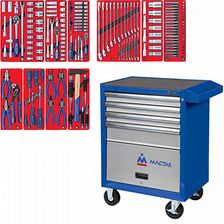 Набор инструментов МАСТАК СТАНДАРТ 52-04186B в синей тележке, 186 предметов - изображение 4