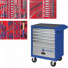 Набор инструментов МАСТАК СТАНДАРТ 52-05186B в синей тележке, 186 предметов - изображение 4