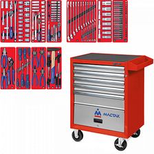 Набор инструментов МАСТАК СТАНДАРТ 52-05186R в красной тележке, 186 предметов - изображение 4