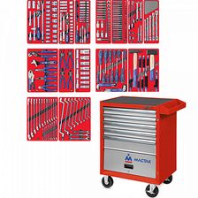 Набор инструментов МАСТАК ЛИДЕР 52-05270R в красной тележке, 270 предметов - изображение 4