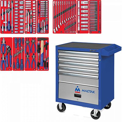 Набор инструментов МАСТАК ПРОФИ 52-06299B в синей тележке, 299 предметов - изображение 10