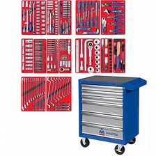 Набор инструментов МАСТАК ПРОФИ 52-06299B в синей тележке, 299 предметов - изображение 4