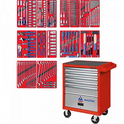 Набор инструментов МАСТАК ЭКСПЕРТ 52-07323R в красной тележке, 323 предмета - изображение 10