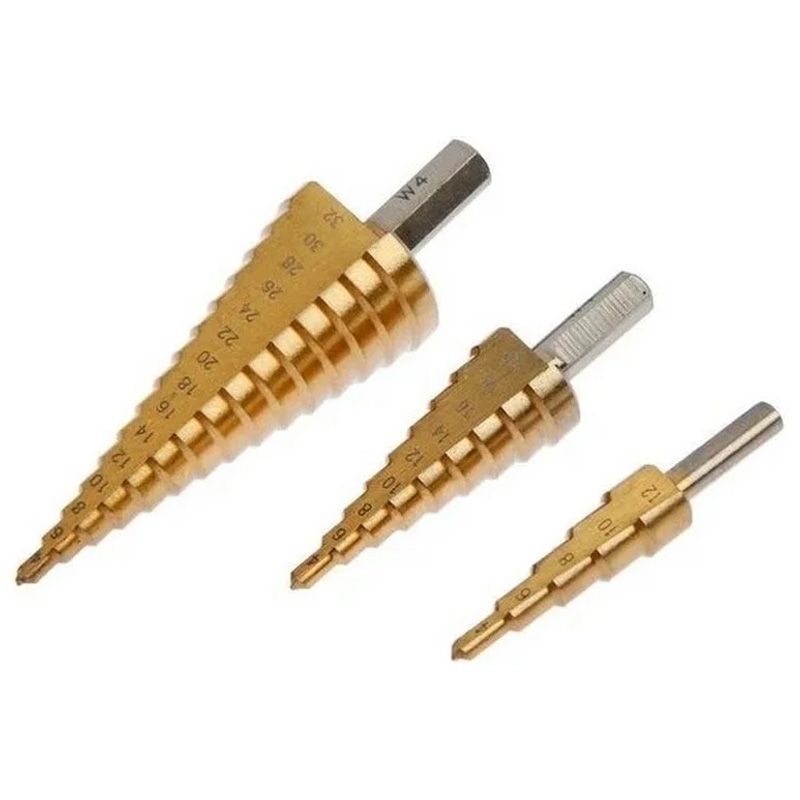 стм-522 W4 Сверло ступенчатое STRONG  3 предмета 4-12 4-20 4-32