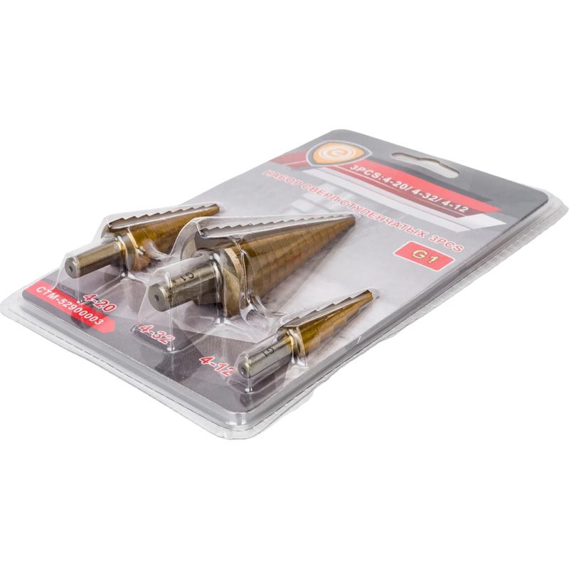 стм-529 Сверло ступенчатое STRONG  3 предмета 4-12 4-20 4-32 - изображение 4