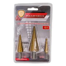 стм-529 Сверло ступенчатое STRONG  3 предмета 4-12 4-20 4-32 - изображение 8