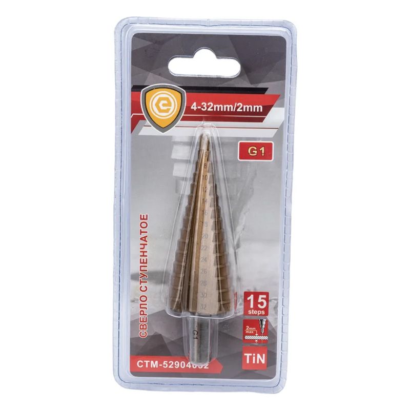 стм-529 Сверло ступенчатое STRONG  4-32мм G1