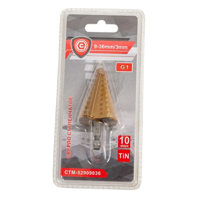 стм-529 Сверло ступенчатое STRONG  9-36 мм G1