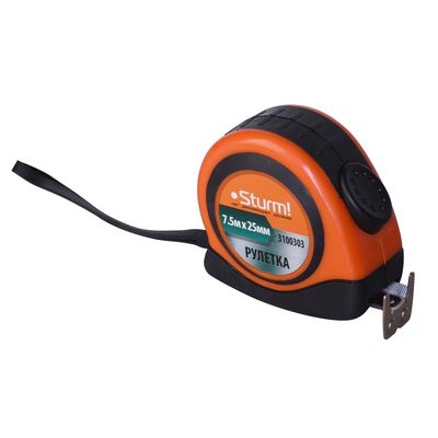 Рулетка 5x19мм, автостоп, двухсторонняя шкала, магнит на зацепе, Sturm! 3100304 - изображение 10