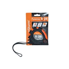 Рулетка 5x25мм, 3 кнопки стопа, двухсторонняя, магнит на зацепе, Sturm! 3100102 - изображение 3