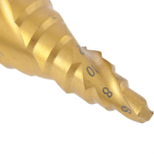 Сверло ступенчатое, 6-8-10-12-14-16-18-20-22-24-26-28-30 мм, HSS, спиральный профиль, трехгранный хв - изображение 6