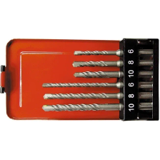 Набор буров по бетону, 6-8-10х110.6-8-10х160 мм, 6 шт, в пластиковой коробке, SDS Plus Matrix - изображение 4