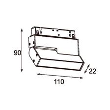 Трековый линейно-поворотный светильник 6Вт, CRI90, 3000К, гр. 100°, IP20, DALI, 48B, белый - изображение 7