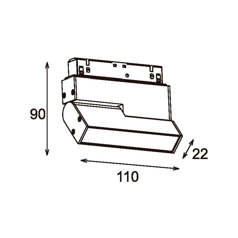 Трековый линейно-поворотный светильник 6Вт, CRI90, 4000К, гр. 100°, IP20, DALI, 48B, белый - изображение 3