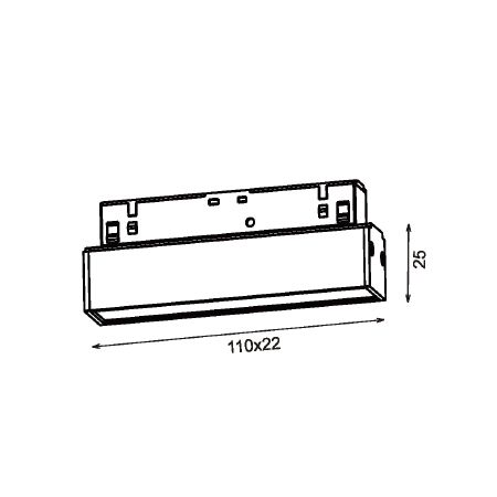 Трековый линейный светильник 6Вт CRI90 4000К гр. 100° IP20 NO DIM 48В 110 мм черный - изображение 2