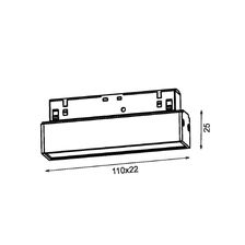 Трековый линейный светильник 6Вт CRI90 4000К гр. 100° IP20 NO DIM 48В 110 мм белый - изображение 4