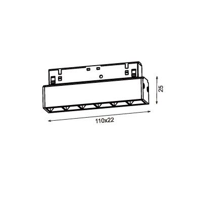 Трековый линейный светильник 6Вт, CRI90, 4000К, гр. 45°, IP20, DALI, 48В, 110мм, черный - изображение 4