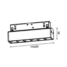 Трековый линейный светильник 6Вт CRI90 4000К гр. 45° IP20 NO DIM 48В 110 мм черный - изображение 4
