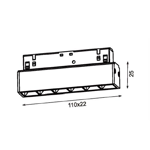 Трековый линейный светильник 6Вт CRI90 4000К гр. 60° IP20 NO DIM 48В 110 мм белый - изображение 2