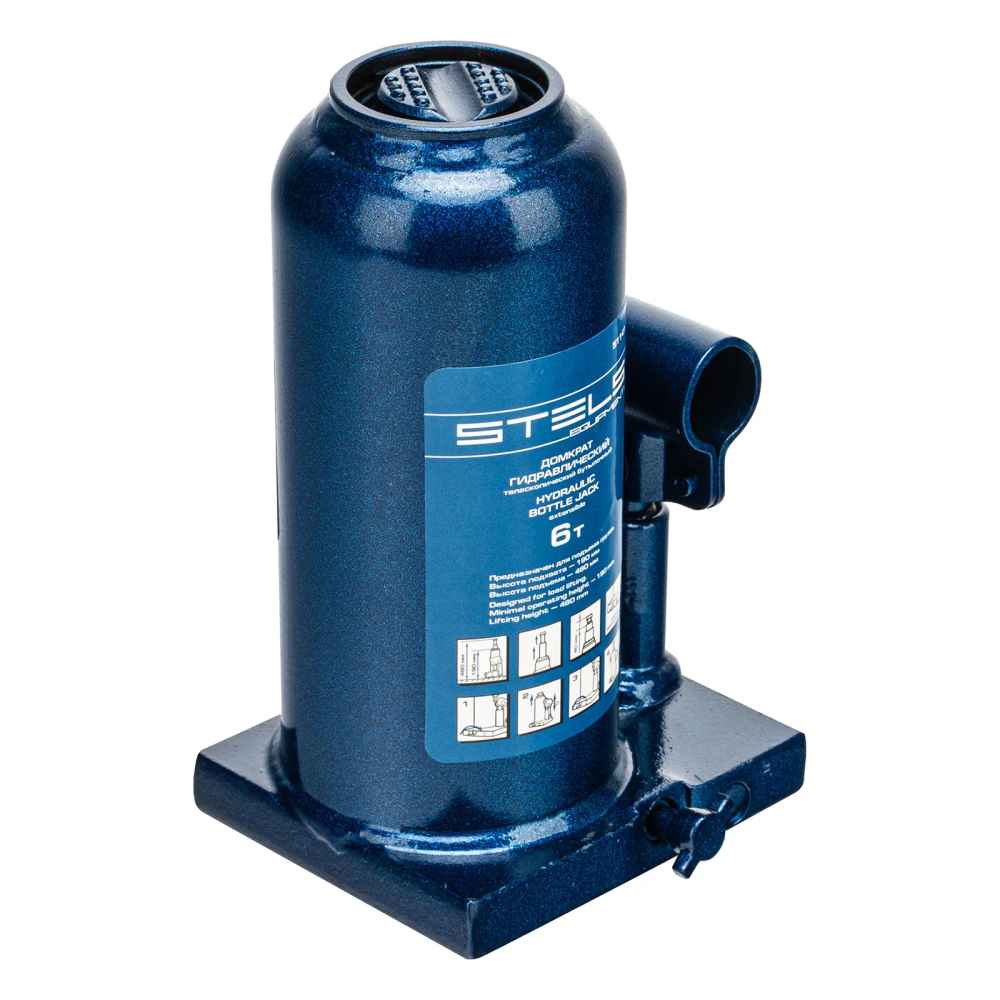 Домкрат гидравлический бутылочный телескопический, 6 т, h подъема 190-480 мм Stels - изображение 3