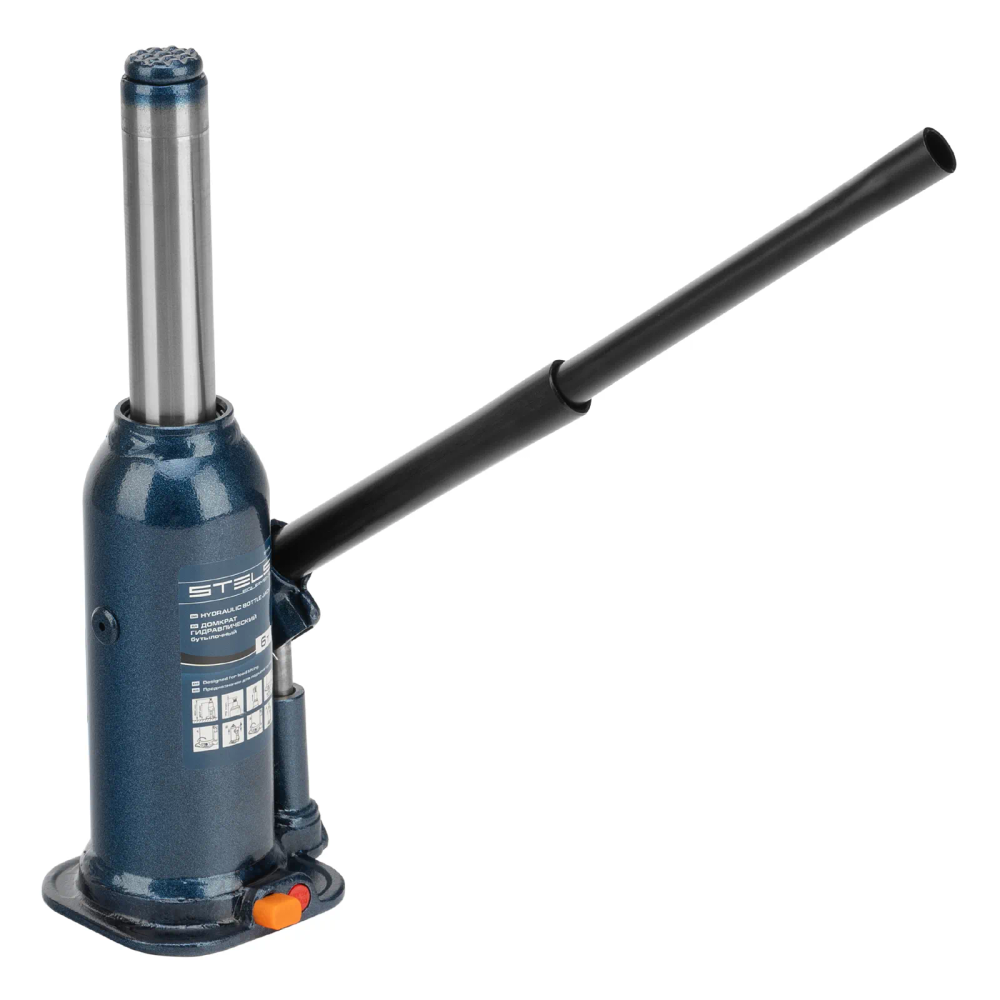 Домкрат гидравлический бутылочный, 6 т, h подъема 207-404 мм, в пластиковом кейсе Stels - изображение 2
