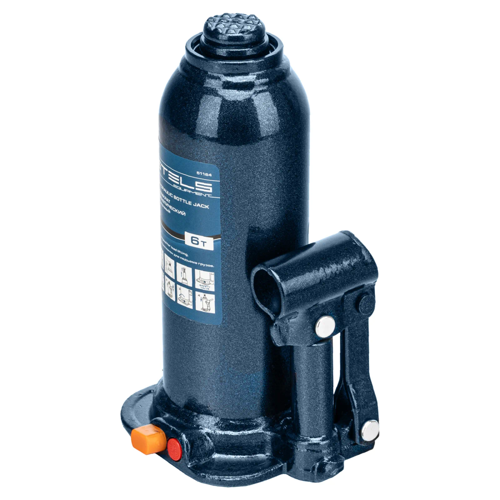 Домкрат гидравлический бутылочный, 6 т, h подъема 207-404 мм Stels - изображение 2