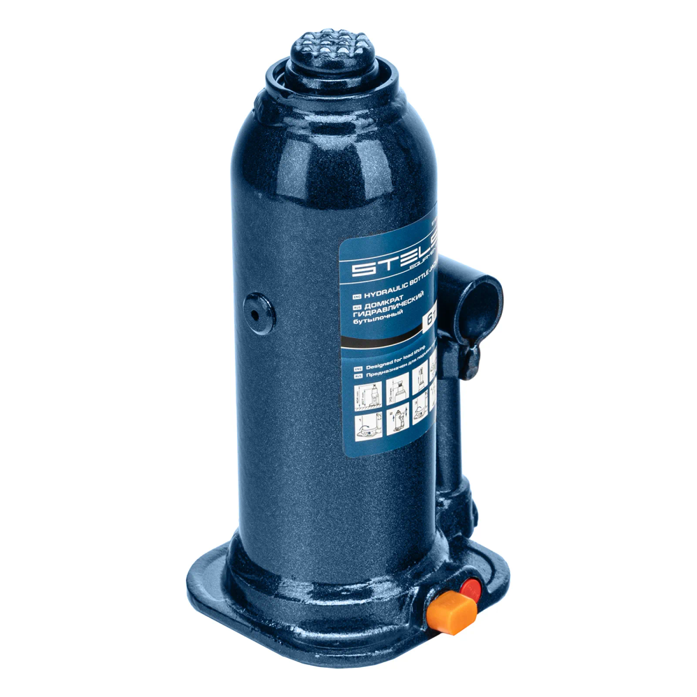 Домкрат гидравлический бутылочный, 6 т, h подъема 207-404 мм Stels - изображение 3