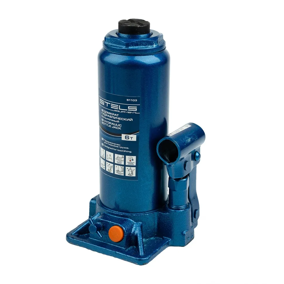 Домкрат гидравлический бутылочный, 6 т, H подъема 216-413 мм Stels - изображение 2
