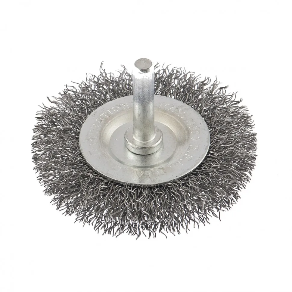 Щетка для дрели, 60 мм, плоская со шпилькой, витая проволока Сибртех - изображение 2