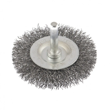 Щетка для дрели, 60 мм, плоская со шпилькой, витая проволока Сибртех - изображение 5
