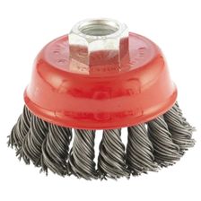 Щетка для УШМ, 65 мм, М14, чашка, крученая проволока 0.8 мм Matrix - изображение 2