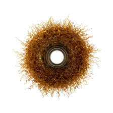 Щетка для УШМ, 65 мм, М14, чашка, латунированная витая проволока Matrix - изображение 7