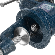 Тиски слесарные, настольные, поворотные, ширина рабочих губок 65 мм, наковальня Сибртех - изображение 16