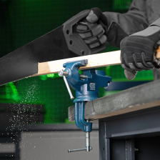 Тиски слесарные, настольные, поворотные, ширина рабочих губок 65 мм, наковальня Сибртех - изображение 20