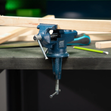 Тиски слесарные, настольные, поворотные, ширина рабочих губок 65 мм, наковальня Сибртех - изображение 22