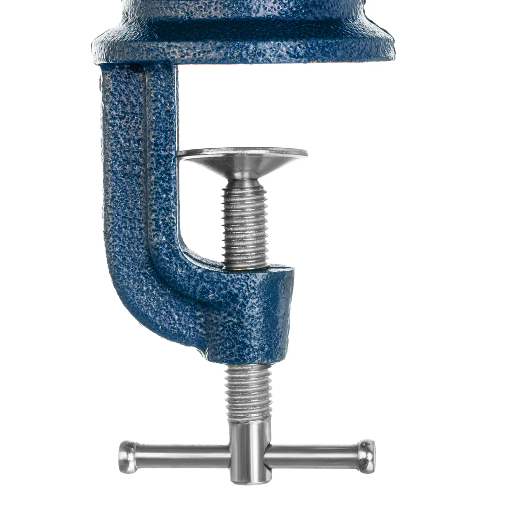 Тиски слесарные, настольные, поворотные, ширина рабочих губок 65 мм, наковальня Сибртех - изображение 7