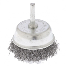 Щетка для дрели, 65 мм, чашка со шпилькой, витая проволока Сибртех - изображение 4
