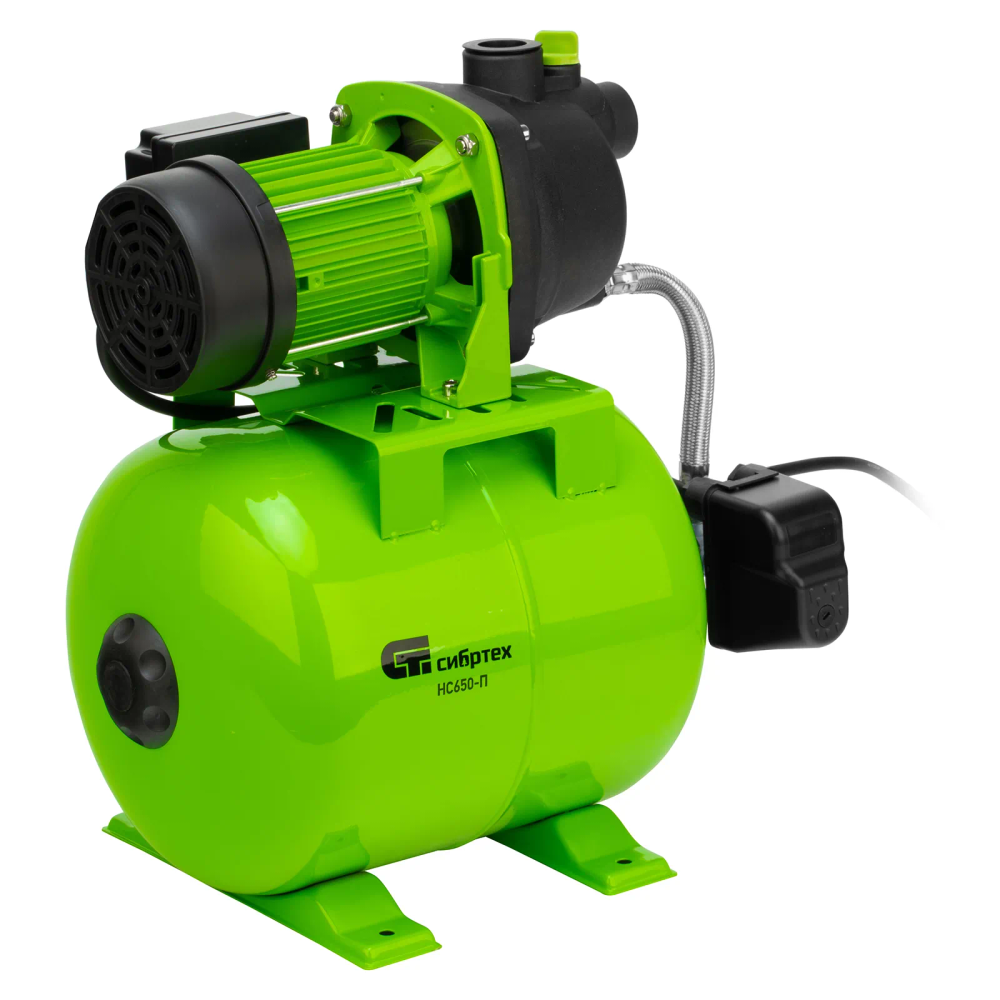 Насосная станция Сибртех НС650-П, 650 Вт, напор 37 м, 3200 л/ч, ресивер 19 л - изображение 3