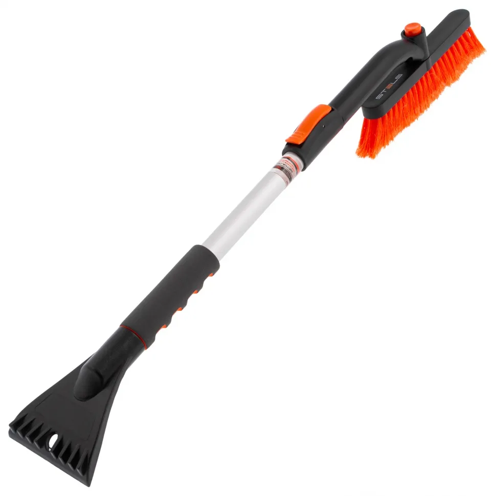 Щетка-сметка для снега со скребком телескопическая, поворотная голова, 690-910 мм Stels - изображение 3