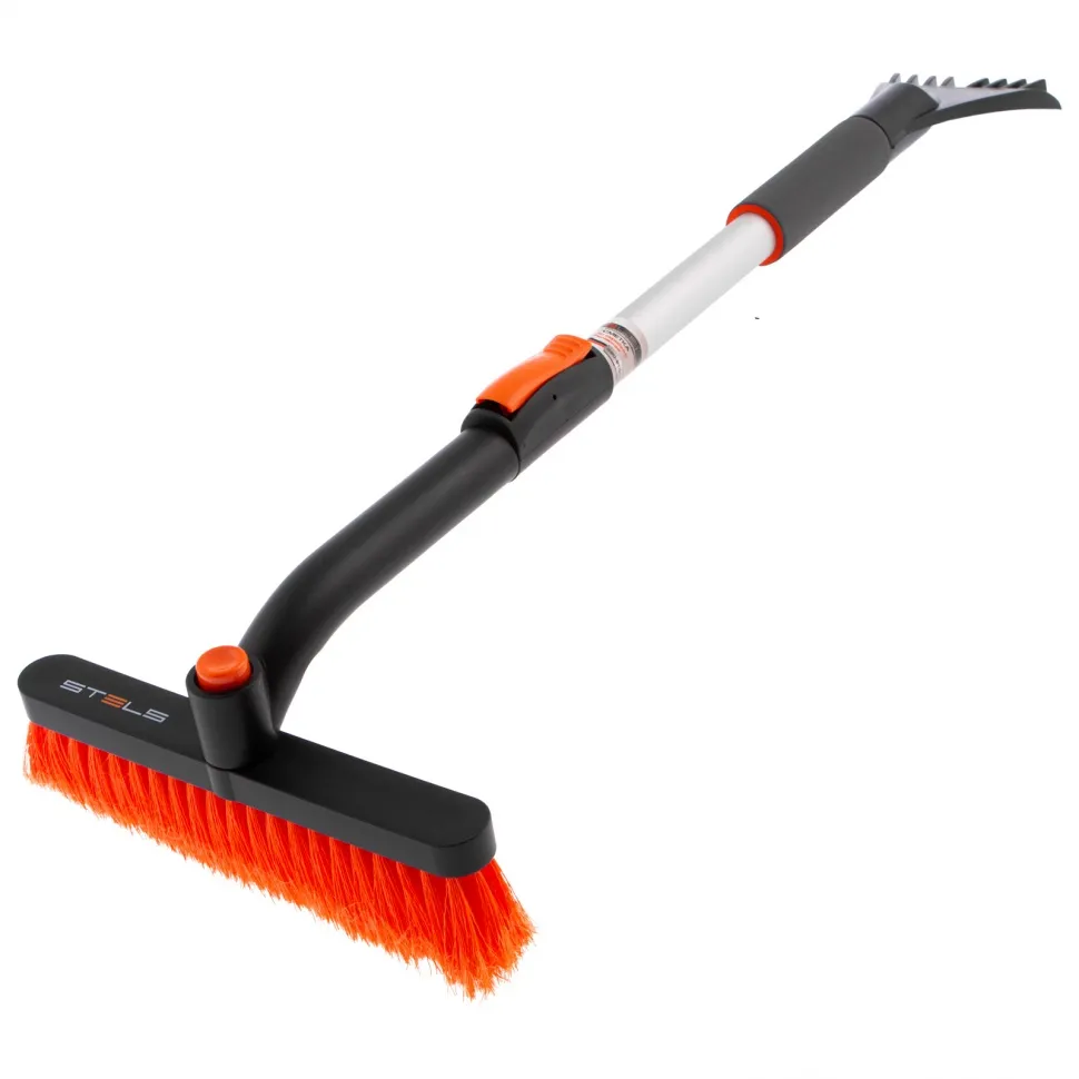 Щетка-сметка для снега со скребком телескопическая, поворотная голова, 690-910 мм Stels - изображение 6