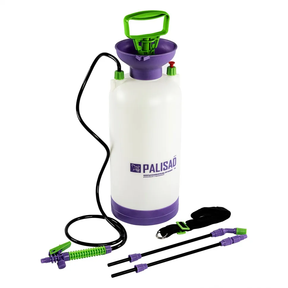 Опрыскиватель ручной усиленный с горловиной 7 л, с насосом, шлангом и разбрызгивателем Palisad - изображение 10