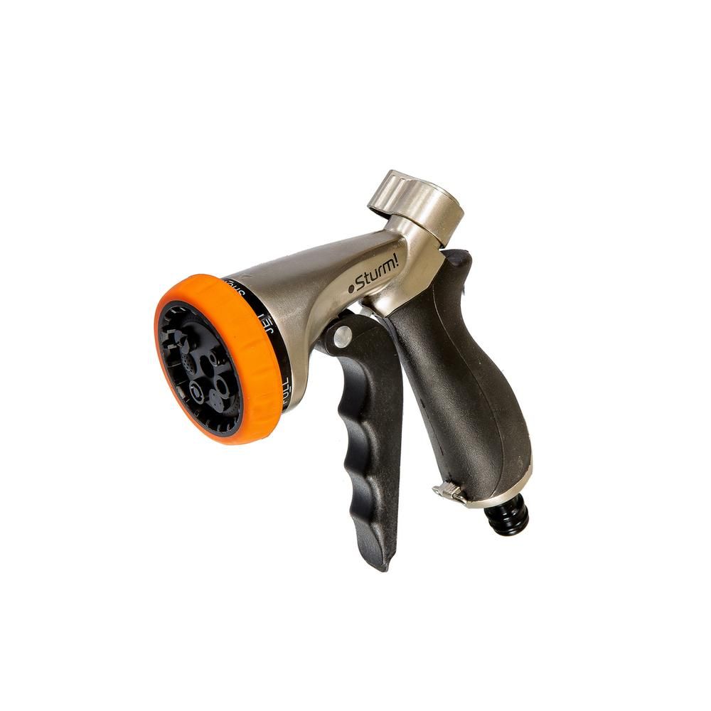 Пистолет для полива 7 режимов, цинковый корпус с резиновым покрытием Sturm! - изображение 6