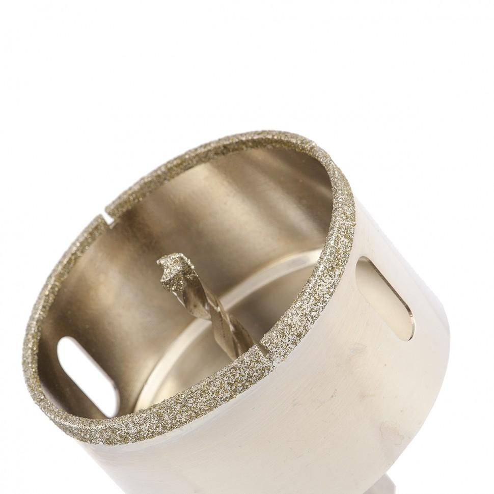 Сверло алмазное по керамограниту, 70х67 мм, трехгранный хвостовик Matrix - изображение 2