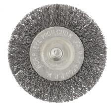 Щетка для дрели, 75 мм, плоская со шпилькой, витая проволока Сибртех - изображение 4
