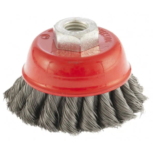 Щетка для УШМ, 75 мм, М14, чашка, двухрядная, крученая проволока 0.35 мм Matrix - изображение 2