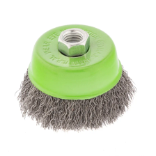 Щетка для УШМ, 75 мм, М14, чашка, витая проволока 0.3 мм Сибртех - изображение 5