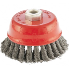 Щетка для УШМ, 75 мм, М14, чашка, крученая проволока 0.8 мм Matrix - изображение 2