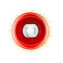 Щетка для УШМ, 75 мм, М14, чашка, латунированная витая проволока Matrix - изображение 6