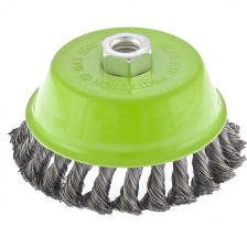 Щетка для УШМ, 75 мм, М14, чашка, крученая металлическая проволока Сибртех - изображение 5