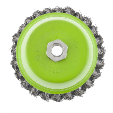 Щетка для УШМ, 75 мм, М14, чашка, крученая металлическая проволока Сибртех - изображение 6